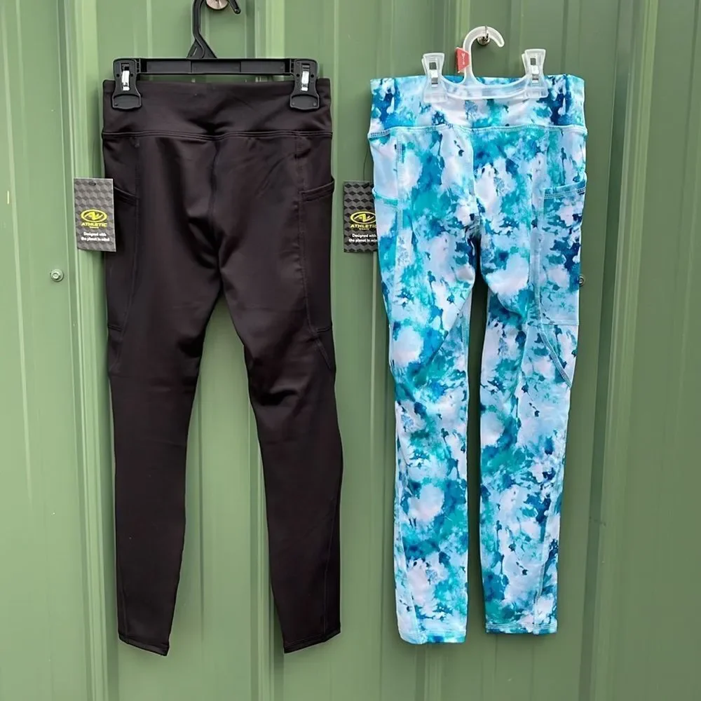 Girls Active Sporty T-Shirts Leggings & Track Suit 6-Piece Bundle Size M